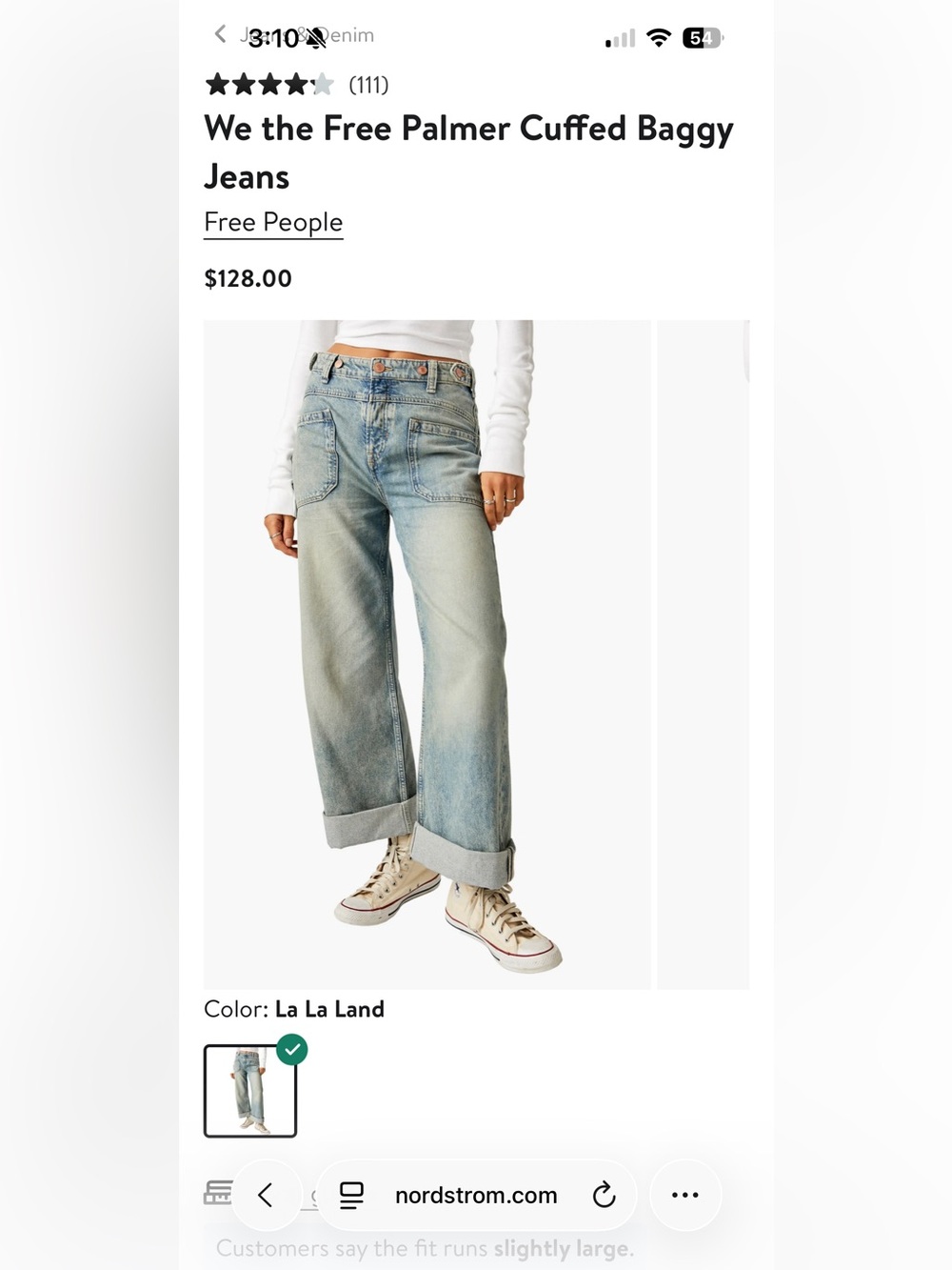 We The Free Women’s Boyfriend Jeans - Palmer cuffed baggy jeans